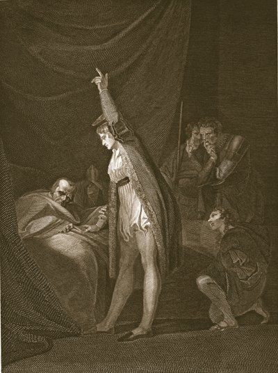 Der Tod von Kardinal Beaufort, graviert von W. Bromley, Illustration aus David Humes 