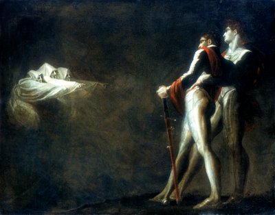 Die drei Hexen erscheinen Macbeth und Banquo, spätes 18. Jahrhundert von Johann Heinrich Füssli
