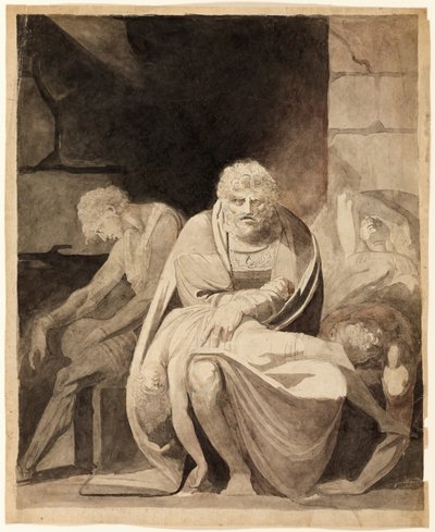 Ugolino und seine Söhne verhungern im Turm von Henry Fuseli