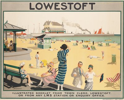 Plakatwerbung für Lowestoft von Henry George Gawthorn