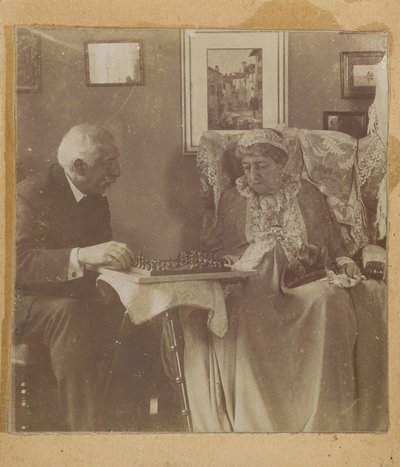Hardinge Hay Cameron und Lady Dalrymple spielen Schach von Henry Herschel Hay Cameron