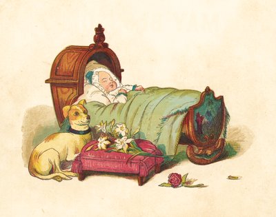 Prinzessin Victoria schläft in ihrer Wiege von Henry Hetherington Emmerson