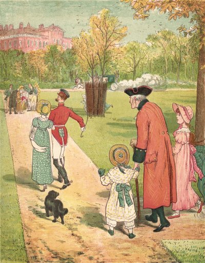 Laufen, um die Prinzessin zu sehen (Farblithographie) von Henry Hetherington Emmerson