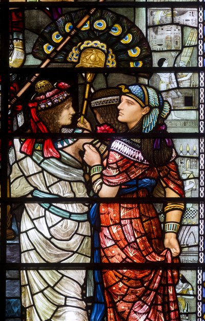 Durham Cathedral, Moses verlässt den Hof des Pharao (Detail), 1895 von Henry Holiday