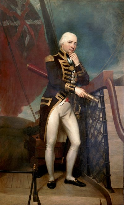 Porträt von Konteradmiral Cuthbert Collingwood, zweiter Befehlshaber von Horatio Nelson in der Schlacht von Trafalgar (1805) von Henry Howard