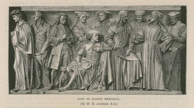 Skulpturen am Sockel des Albert-Memorials von Henry Hugh Armstead
