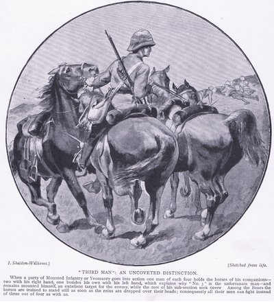 Dritter Mann eine ungewollte Auszeichnung, aus After Pretoria: Der Guerillakrieg veröffentlicht von Harmsworth Bros Limited, 1901 von Henry Inglis Jodrel Sheldon Williams