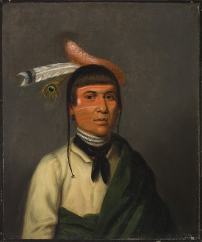 No-Tin (Wind), ein Ojibwe-Anführer von Henry Inman