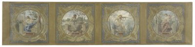 Skizze für die Lobau-Galerie im Pariser Rathaus: Die Künste von Henry Jean Louis Boureau