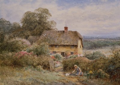 Ein malerisches Cottage, Warwickshire von Henry John Sylvester Stannard