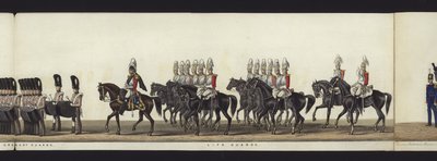 Teil der Panoramadarstellung des gesamten Trauerzugs von Arthur, Herzog von Wellington von Henry Jr and Sala Alken