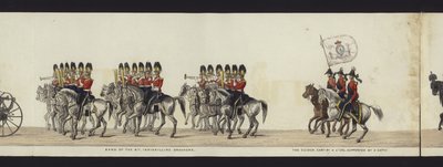 Teil der Panoramansicht des gesamten Trauerzugs von Arthur, Herzog von Wellington von Henry Jr and Sala Alken