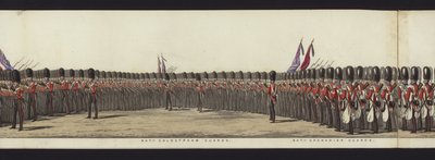 Teil der Panoramansicht des gesamten Trauerzugs von Arthur, Herzog von Wellington von Henry Jr and Sala Alken