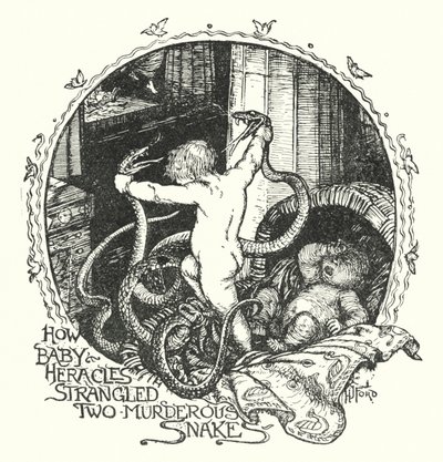 Wie Baby Herakles zwei mörderische Schlangen erwürgte von Henry Justice Ford