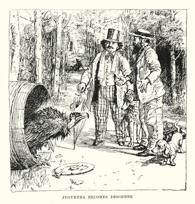 Jugurtha wird Diogenes (Stich) von Henry Justice Ford
