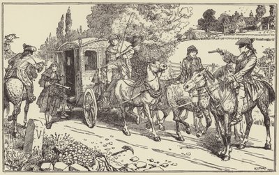 Maclean und Plunket stoppen die Kutsche von Lord Eglinton von Henry Justice Ford