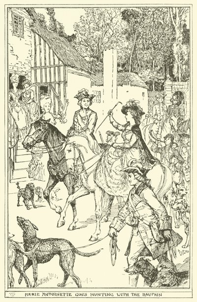 Marie Antoinette geht mit dem Dauphin auf die Jagd von Henry Justice Ford