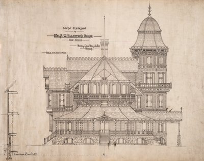 Haus für Herrn S.W. Allerton, Lake Geneva, Wisconsin: Südfassade von Henry Lord Gay