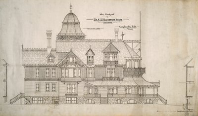 Haus für Mr. S.W. Allerton, Lake Geneva, Wisconsin: Westansicht von Henry Lord Gay