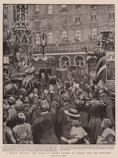 Ein herzlicher Empfang, die Rückkehr des Prinzen von Wales aus dem Kontinent von Henry Marriott Paget