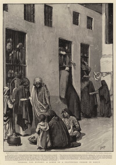 Die Hungrigen füttern, eine Szene in einem Provinzgefängnis in Ägypten von Henry Marriott Paget