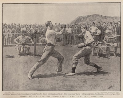 Freizeitstunden mit General Gatacres Truppe, ein Boxkampf in Sterkstroom von Henry Marriott Paget