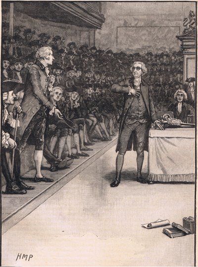 Szene im Unterhaus: Bruch zwischen Burke und Fox 1791 von Henry Marriott Paget