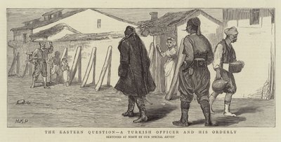 Die östliche Frage, ein türkischer Offizier und sein Ordonnanz von Henry Marriott Paget