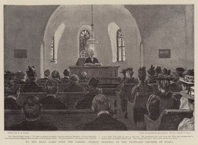 Ins Heilige Land mit dem Kaiser, Sonntagmorgen in der Templerkirche in Haifa von Henry Marriott Paget