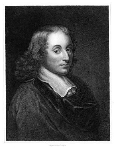 Blaise Pascal, französischer Philosoph, Mathematiker, Physiker und Theologe des 17. Jahrhunderts, um 1830 von Henry Meyer