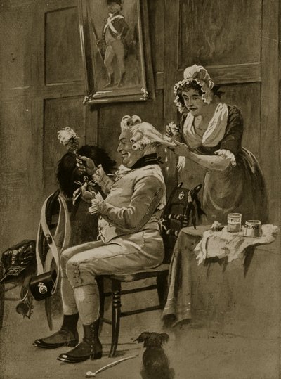 Vorbereitung auf die Parade, 1799, Illustration aus 