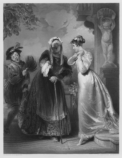 Julia und die Amme (Gravur) von Henry Perronet (after) Briggs