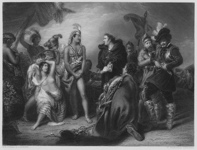 Spanier und Peruaner, nach dem Bild in der Vernon-Galerie (Gravur) von Henry Perronet (after) Briggs