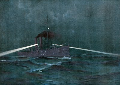 Durchsetzung der Neutralitätsgesetze mit Spanien, der Kreuzer Montgomery und das Kanonenboot Annapolis patrouillieren in kubanischen Gewässern auf der Suche nach einem Filibusterschoner von Henry Reuterdahl