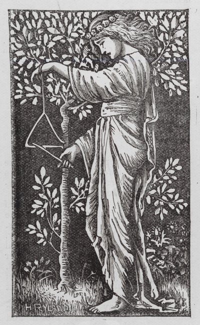 Frau spielt ein Triangel von Henry Ryland