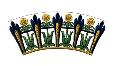 Detail von einem emaillierten Teller, frühes 17. Jahrhundert, 1843 von Henry Shaw