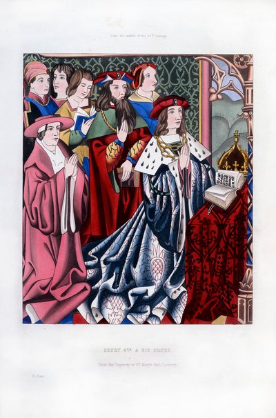 Heinrich VI. und sein Hof, Mitte des 15. Jahrhunderts, 1843 von Henry Shaw