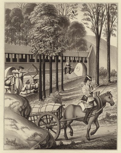 Schießen auf die Zielscheibe, 1496 von Henry Shaw
