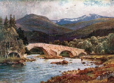 Alte Mar-Brücke und Lochnagar, Aberdeenshire von Henry Sutton Palmer