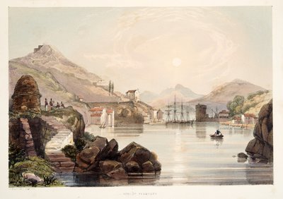 Hafen von Passages, aus Skizzen der Landschaft in den Baskischen Provinzen Spaniens, mit einer Auswahl nationaler Musik, veröffentlicht 1838 von Henry Wilkinson