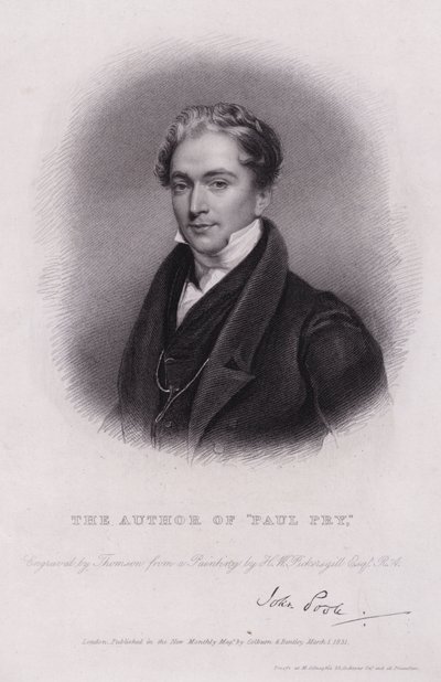 John Poole, englischer Dramatiker, Autor von Paul Pry von Henry William (after) Pickersgill