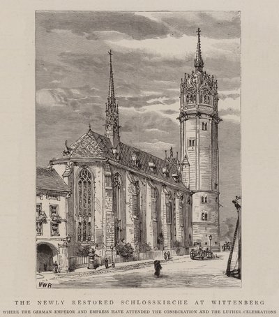 Die neu restaurierte Schlosskirche in Wittenberg von Henry William Brewer