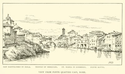 Blick von Ponte Quattro Capi, Rom von Henry William Brewer
