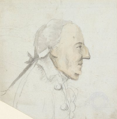 Ein Mann mit großer Nase: Profil nach rechts, Kopf und Schultern von Henry William Bunbury