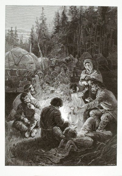 Biwak einer Gruppe von Fuhrleuten (Oboz-Fahrer) von Henry Wolf