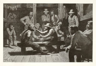 Politische Diskussion in einer Holzfällerhütte von Henry Wolf