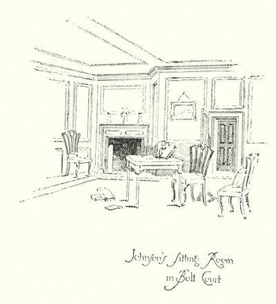 Dr. Johnsons Wohnzimmer in Bolt Court, London von Herbert (after) Railton