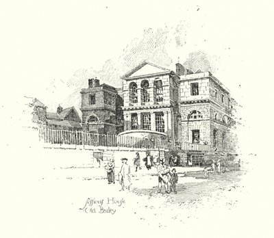 Sessions House, Old Bailey, London von Herbert (after) Railton