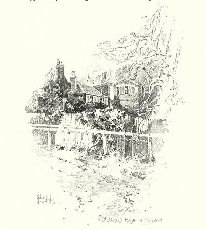 Das Priorat, Dr. Johnsons Haus, in Hampstead, London von Herbert (after) Railton