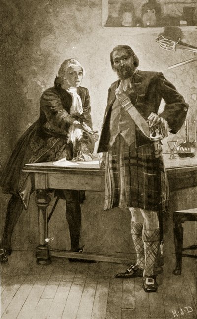 Prinz Charles appelliert an Cameron von Lochiel, Illustration aus 